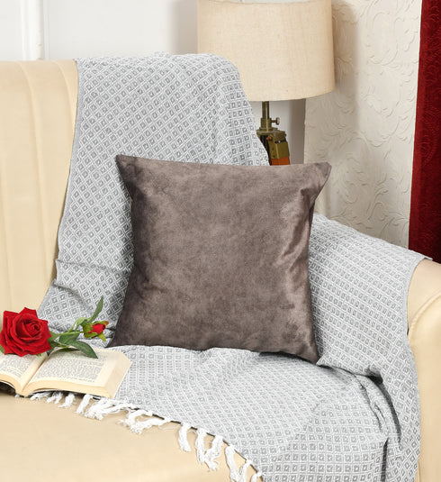 Walton by Florida Velvet Decorative Cushion Cover for Sofa (Set of 1 Piece)